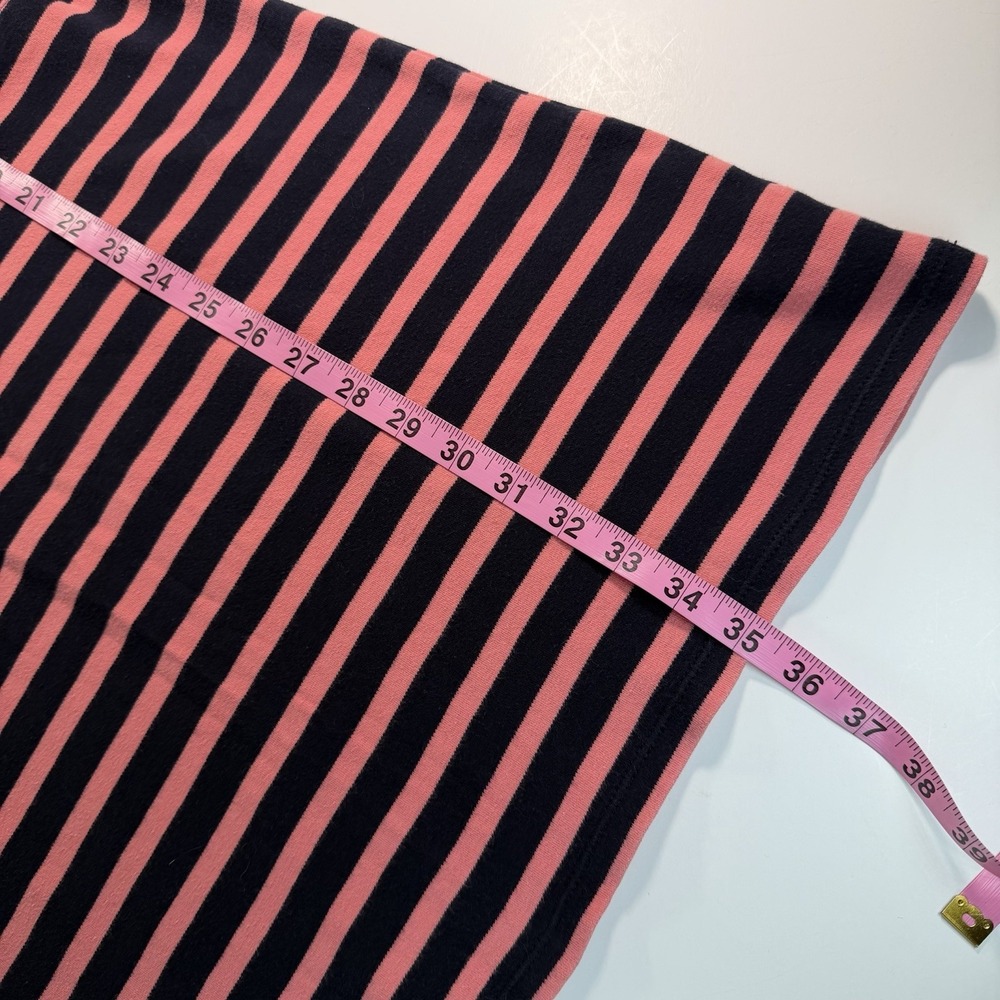 Talbots Dress Navy Pink Striped 100% Cotton Med Pet Classic Preppy - Picture 10 of 10